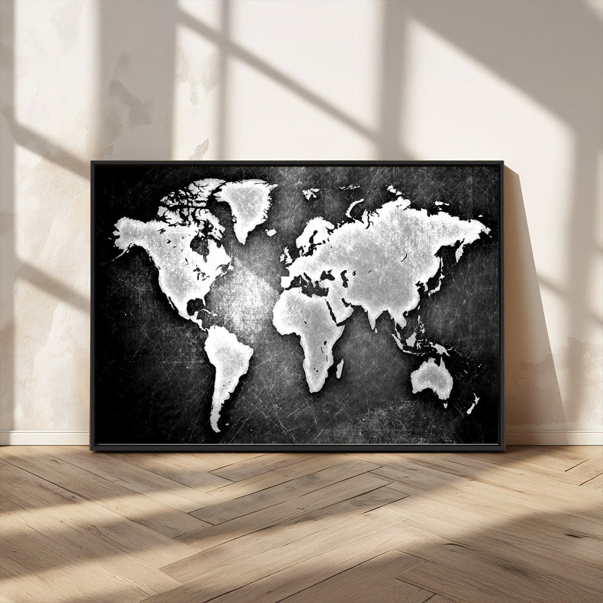 World Map Wall Art Canvas Print – Framed Wall Art for