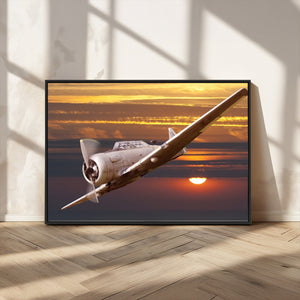 Old War Plane Wall Art Canvas Print