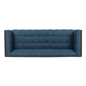 Contemporary Mid-Century Charm 3 Seater Sofa With Button Tufted Waffle Stitching