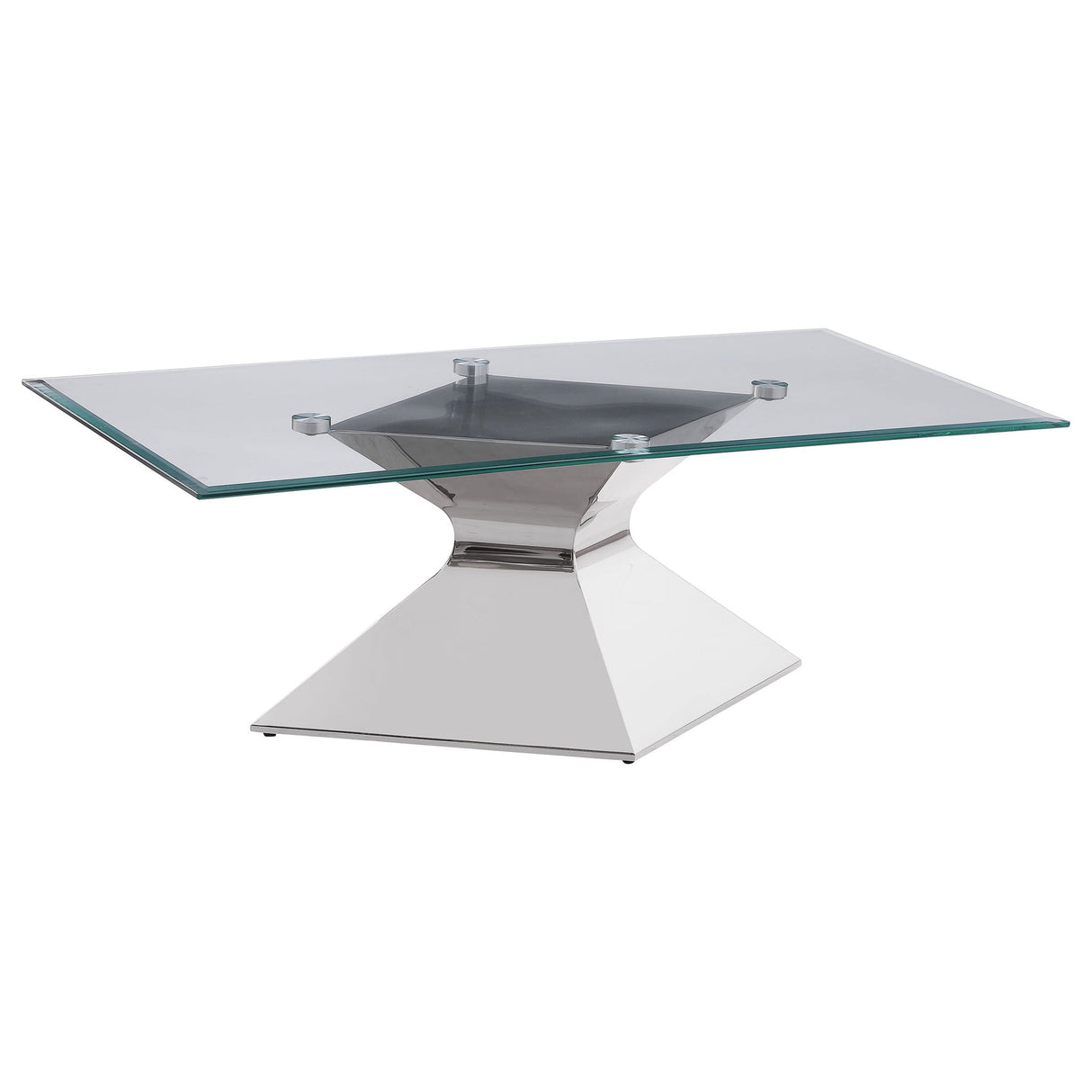 Jenny 2-piece Rectangular Coffee and End Table Set Chrome