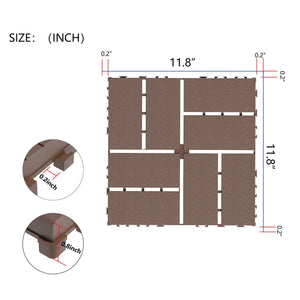 Plastic Interlocking Deck Tiles Patio Deck Tiles Waterproof Outdoor Use