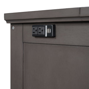 Solid Pine Murphy Bed Chest Cube Cabinet Bed With Charging Station And Large Storage Drawer For Home Office Or Small Room