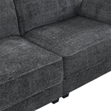 The Adelle Adaptable Gray Chenille Modular Sofa Bed