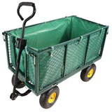 Flower cart garden flower cart is easier to transport firewood (green+cloth bag)