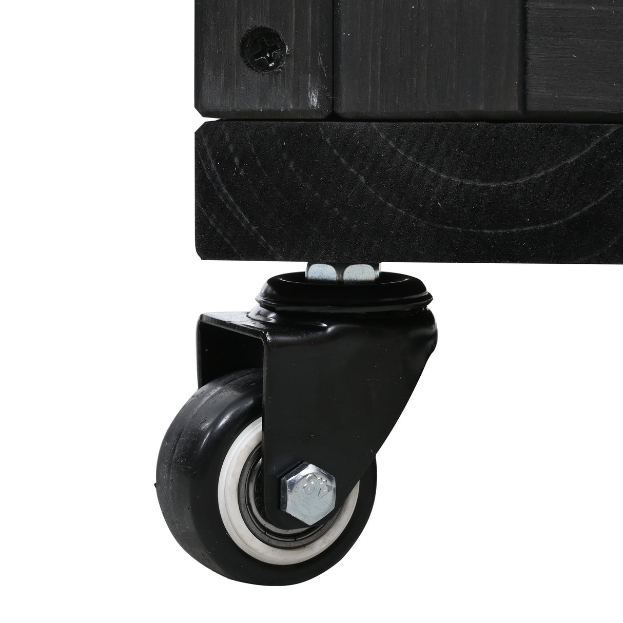 TOPMAX Patio Mini Wood Cold Frame Greenhouse with Wheels