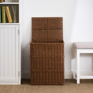 Joseph Rectangular Woven Resin Wicker Laundry Hamper