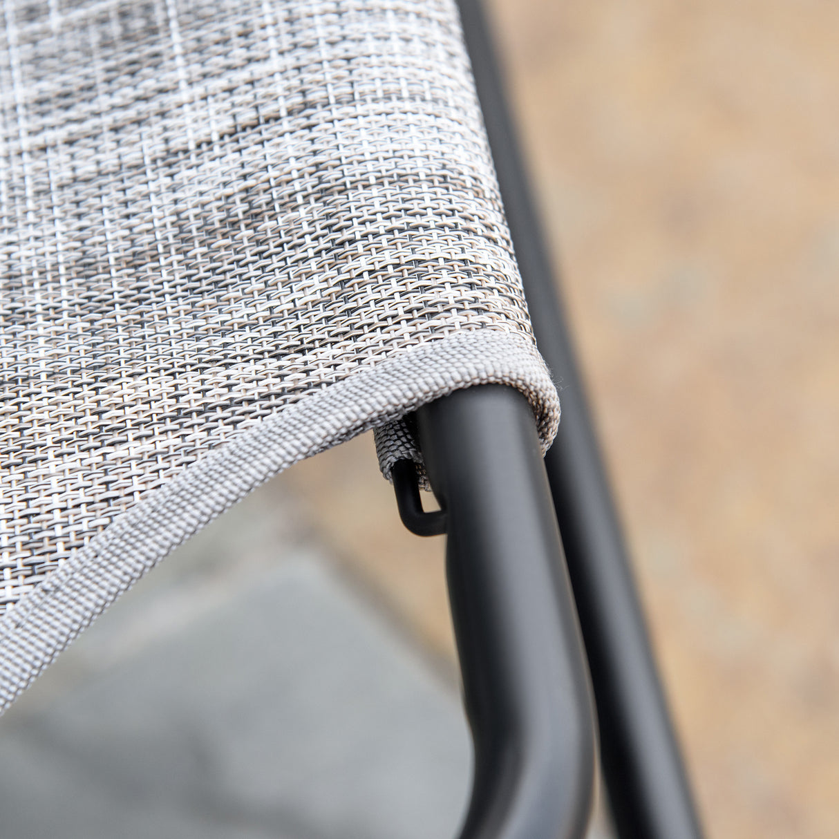 Outsunny garden rocking chair, outdoor indoor sling fabric rocker for patio, balcony, porch, grey