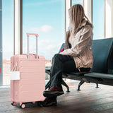 Set of 3 ABS Spinner Wheel Luggage - Pink