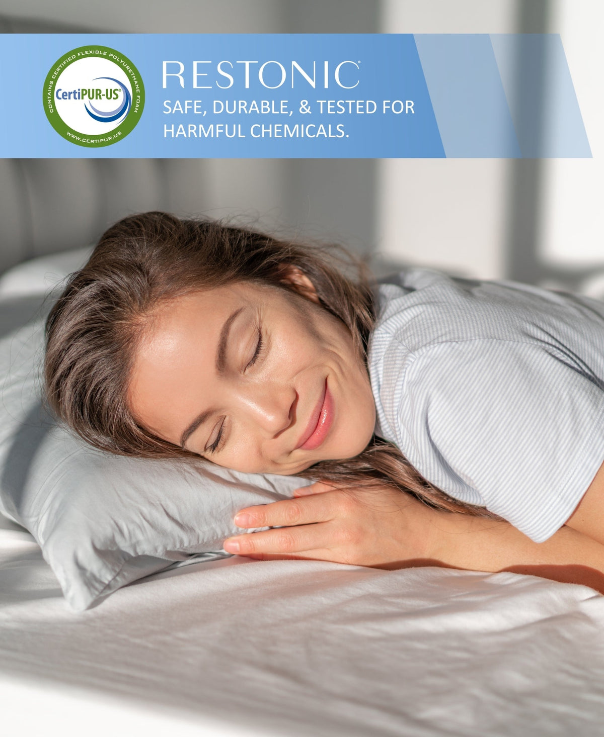 Full Plush Hybrid Mattress with Euro Top - Restonic ComfortCare