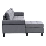 Modern Sectional Sofa Set with L-Shape Chaise Lounge