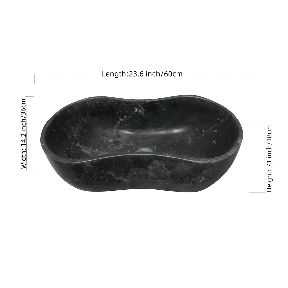 Bathroom Vessel Sink With Wavy Design