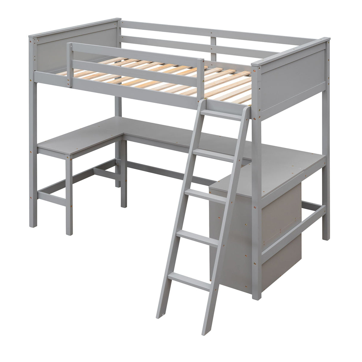 Loft Bed With Shelves With Desk