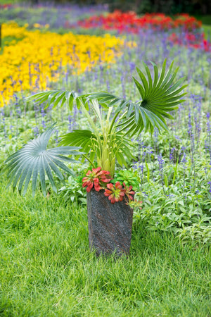 9.4x9.4x18.1" Cement Planter Large