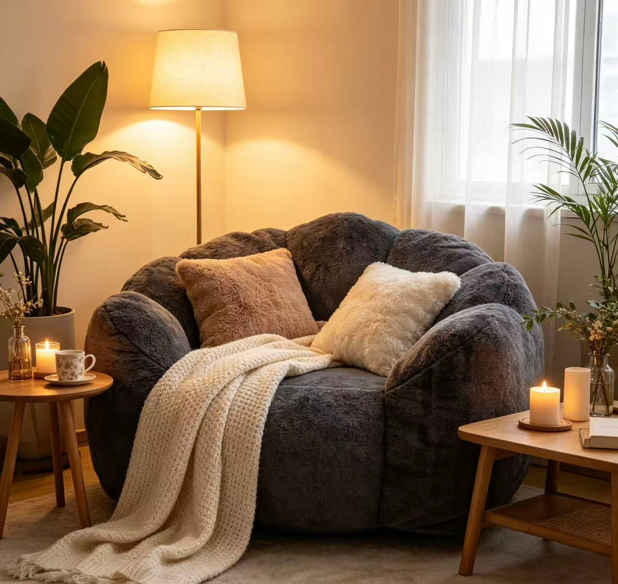 Large Single Petal Cloud Comfortable Lazy Sofa Chair