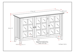Acadian - Wide Storage Cabinet Handcrafted