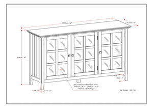 Acadian - Wide Storage Cabinet Handcrafted