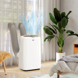 HOMCOM Inverter Air Conditioner, 14000 BTU Dual Hose Portable AC Unit