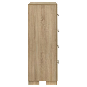 Arielle 4-drawer Bedroom Chest of Drawers Light Oak