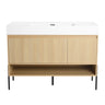 Modern Bathroom Vanity Combo With Single Resin Sink And Storage Cabinet