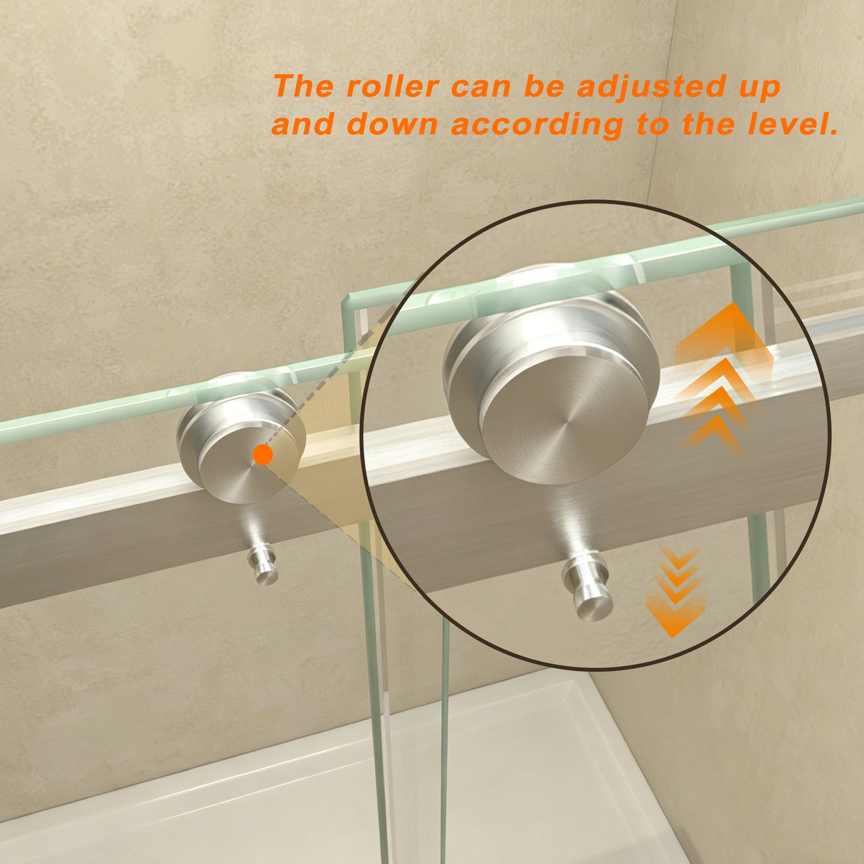 56-60 in.W x 76 in.H Semi-Frameless Sliding Shower Door