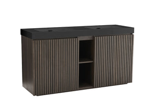 Galan 60" Smoked Oak Bathroom Vanity