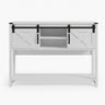 Farmhouse Entryway Table With Sliding Barn Door