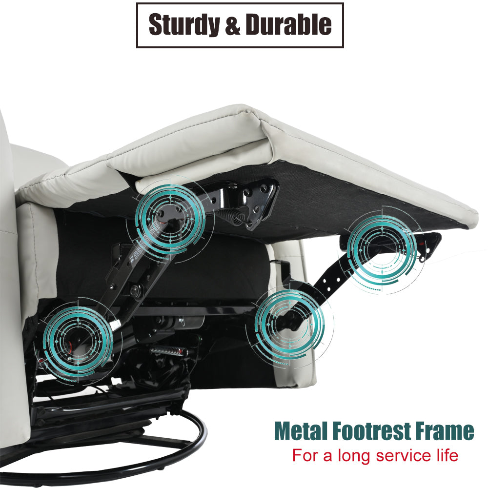Multi-Motion Swivel Rocking Recliner with USB Charging