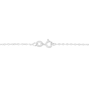 AGS Certified 10K White Gold 1/3 Cttw Bezel Set Round Diamond Solitaire 16-18" Adjustable Pendant Necklace (I-J Color, SI1-SI2 Clarity)
