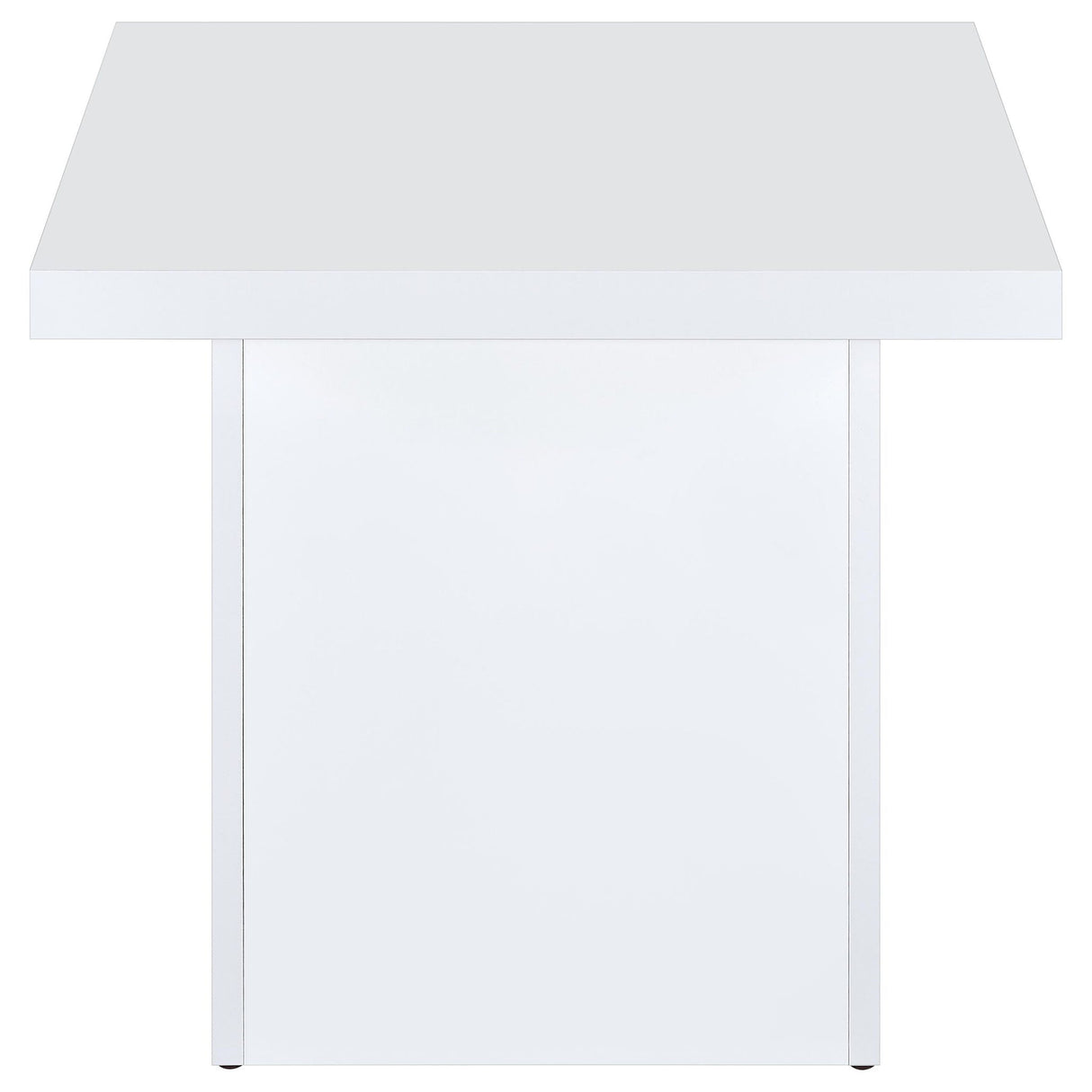 Devar 2-piece Square Coffee End Table Set White High Gloss