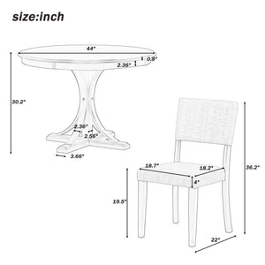 Isla Graceful Pedestal Dining Set for Four