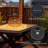 2 Pack Solar Lanterns Outdoor Waterproof Table Lamp Decor
