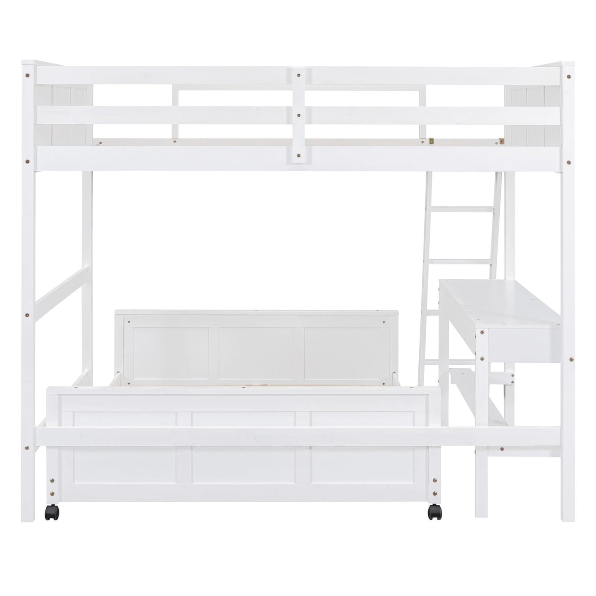 Full Over Full Bunk Bed With Desk