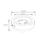 24' Propane Gas Fire Pit Bowl 50000 BTU - Steel Grey Outdoor Fire Pit