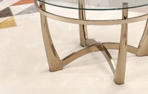 Orlando Clear Glass Coffee Table - Champagne