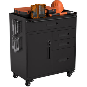 Rolling Tool Cabinet Heavy Duty Garage Storage With Lockable Doors