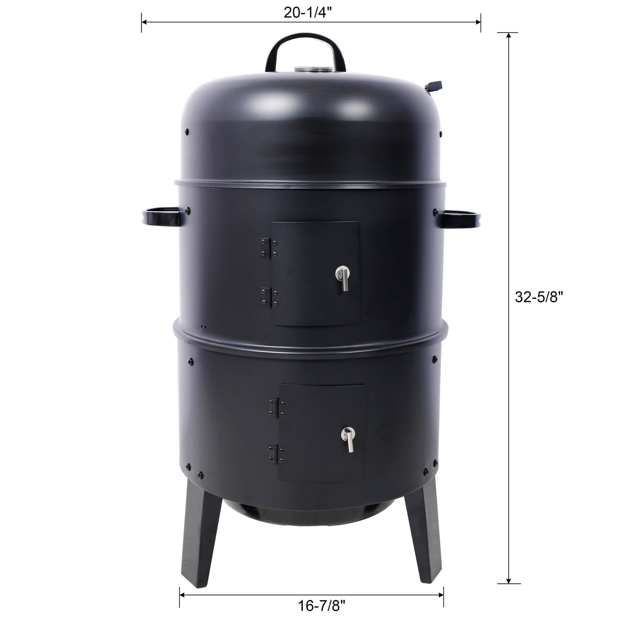 Charcoal Smoker Grill Wood Smoker Grills Outdoor Cooking 16 Inch Portable BBQ