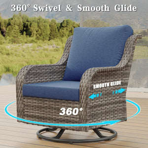 JB Two Swivel Chairs and Side Table