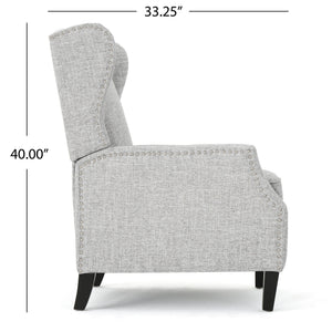 Westeros Wing Back Fabric Upholstered Recliner
