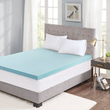 Hypoallergenic cooling gel memory foam mattress topper with removable cooling cover