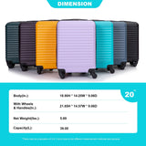20" Carry-On Lightweight Hardside Luggage with Spinner Wheels