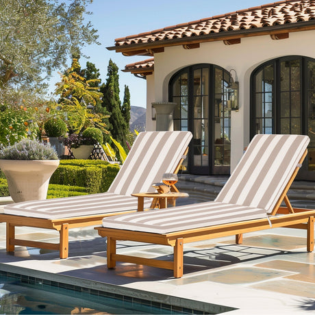 2pcs set outdoor lounge chair cushion replacement patio funiture seat cushion chaise lounge cushion