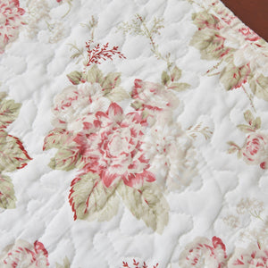 DaDa Bedding Set of 4-Pieces Dainty Cottage Floral Roses Quilted Cotton Dining Table Placemats 13” x 19” (3036)