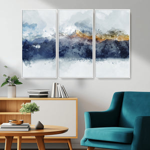 Abstract Mountain Range Art Canvas Print | 3 Panel