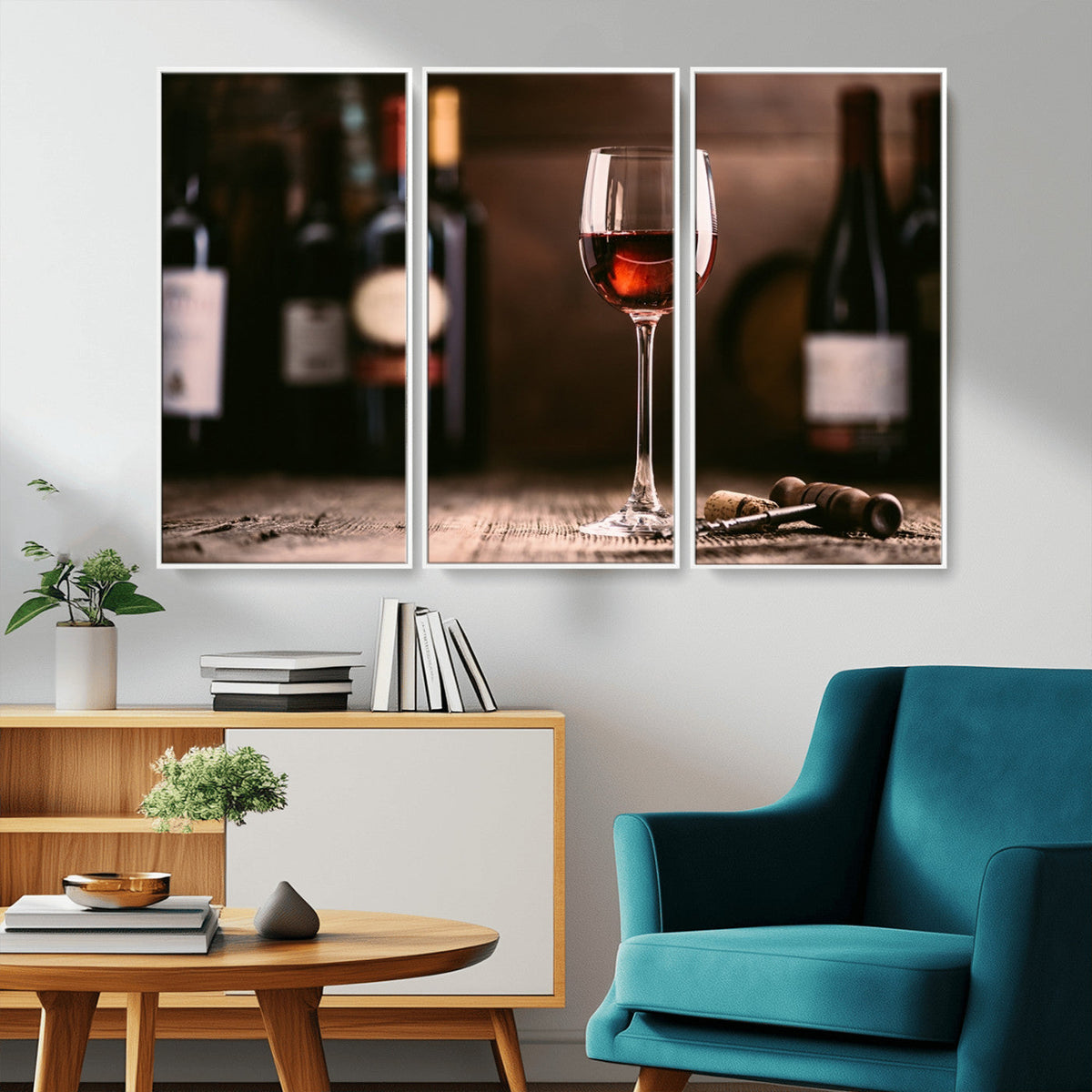 Red Wine and Bottle Canvas Print