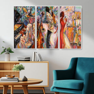 Abstract Afro American Jazz Canvas Wall Art | Music-Inspired