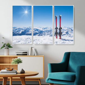 Ski Season Snow Wall Art Canvas Print