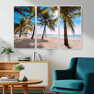 Palm Beach Tropical Island Wall Art Canvas Print