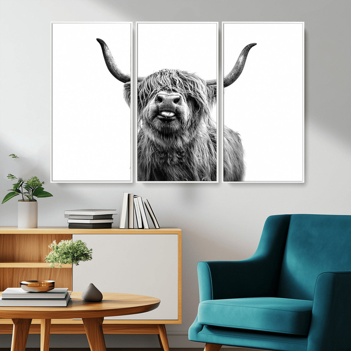 Fanny Scottish Highland Cow Cattle Art Print Farmhouse Wall