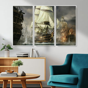 Pirate Ship War Wall Art Canvas Print