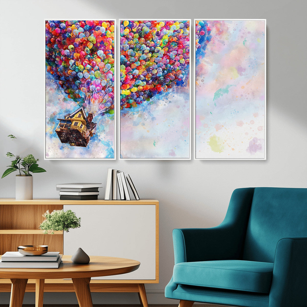 Don't Look Up Movie Canvas Wall Art - Vibrant Floating House
